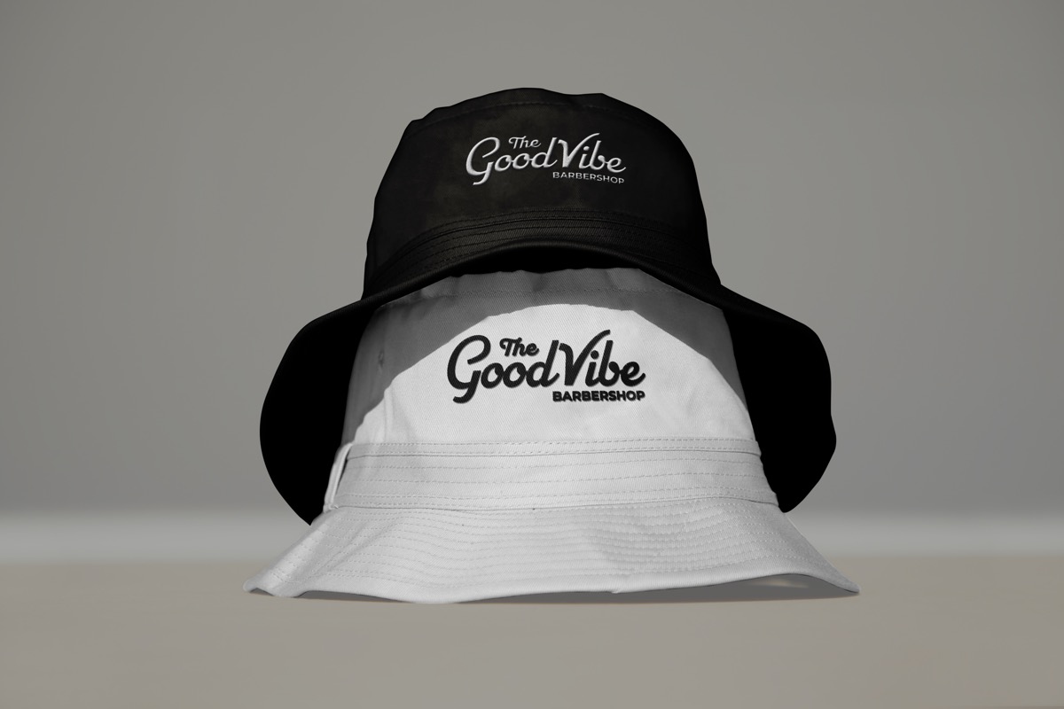 Good Vibe Barbershop bucket cap merch