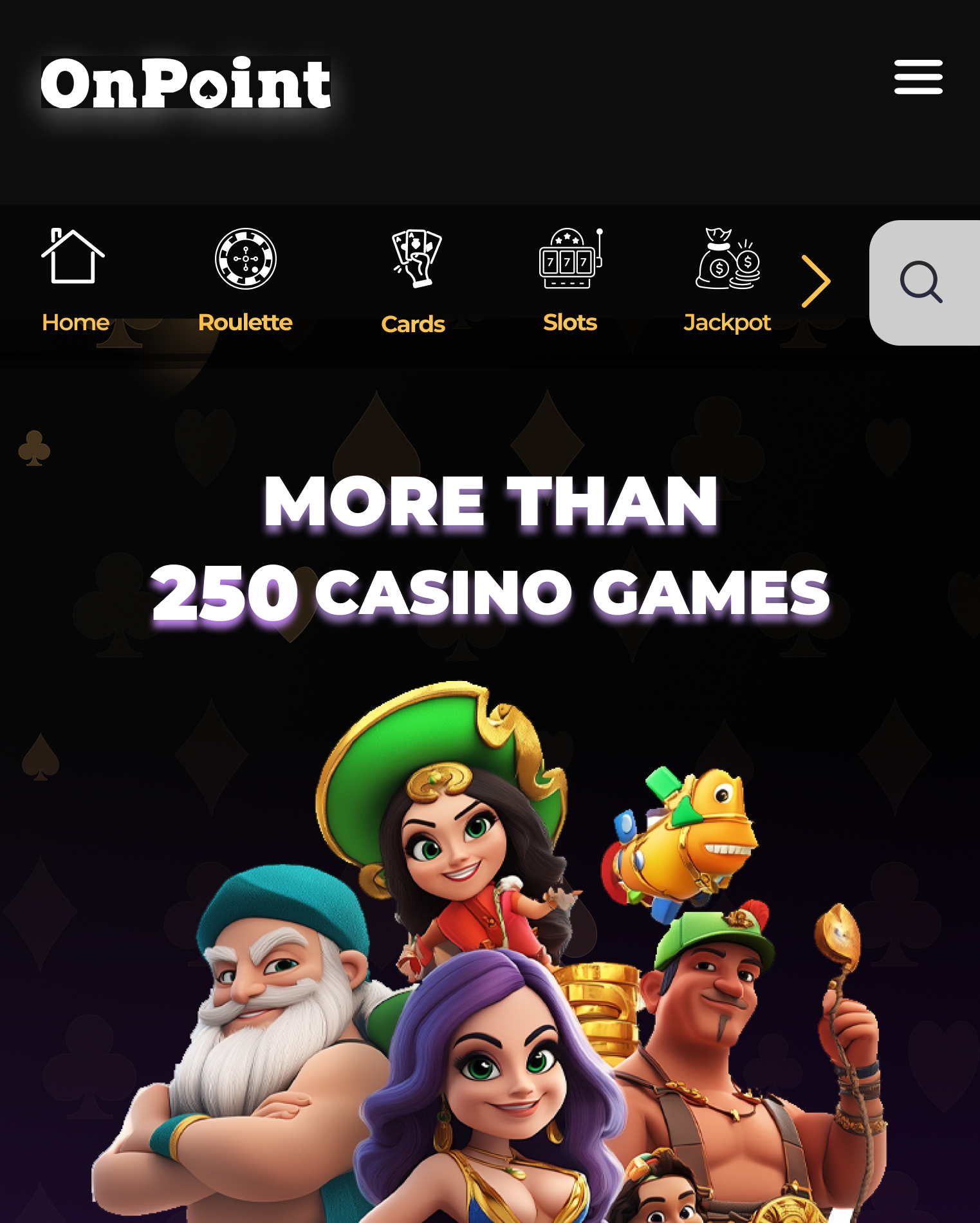 Redesigned OnPoint Casino mobile app